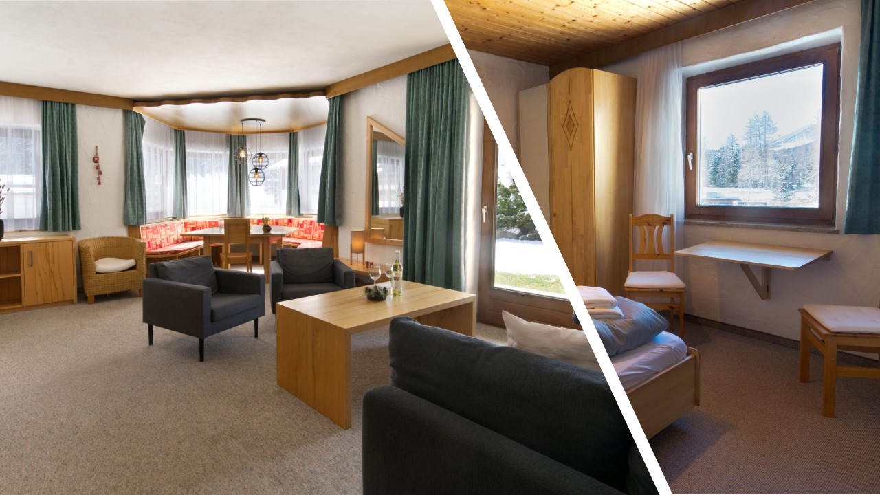 Appartementenhuis Ostbacher Stern in Tirol Oostenrijk (Combi type C en Slaapkamer E) met 2 slaapkamers en badkamers